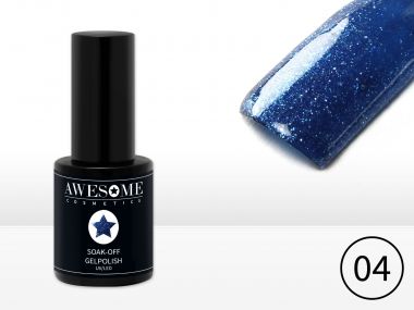 Awesome #4 Blauw met fijne glitter