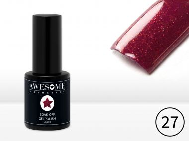 Awesome #27 Bordeaux Rood met fijne glitter