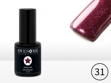 Awesome #31 Bordeaux Rood met fijne glitter