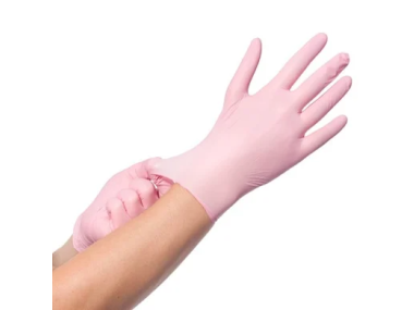 Roze Nitril Handschoen Maat M