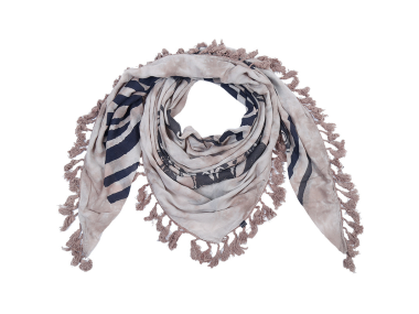 Shawl Driehoek met bull en ster Bruin